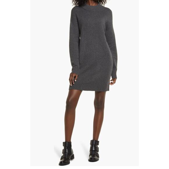 BP Grey Long Sleeve Crewneck Sweater Dress Size Medium - Picture 1 of 5